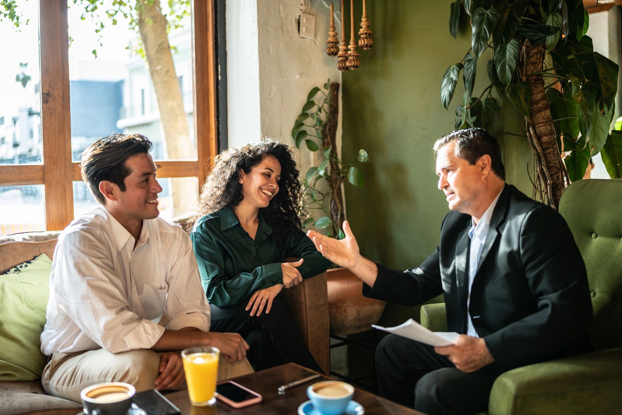 Couple meeting with a financial advisor