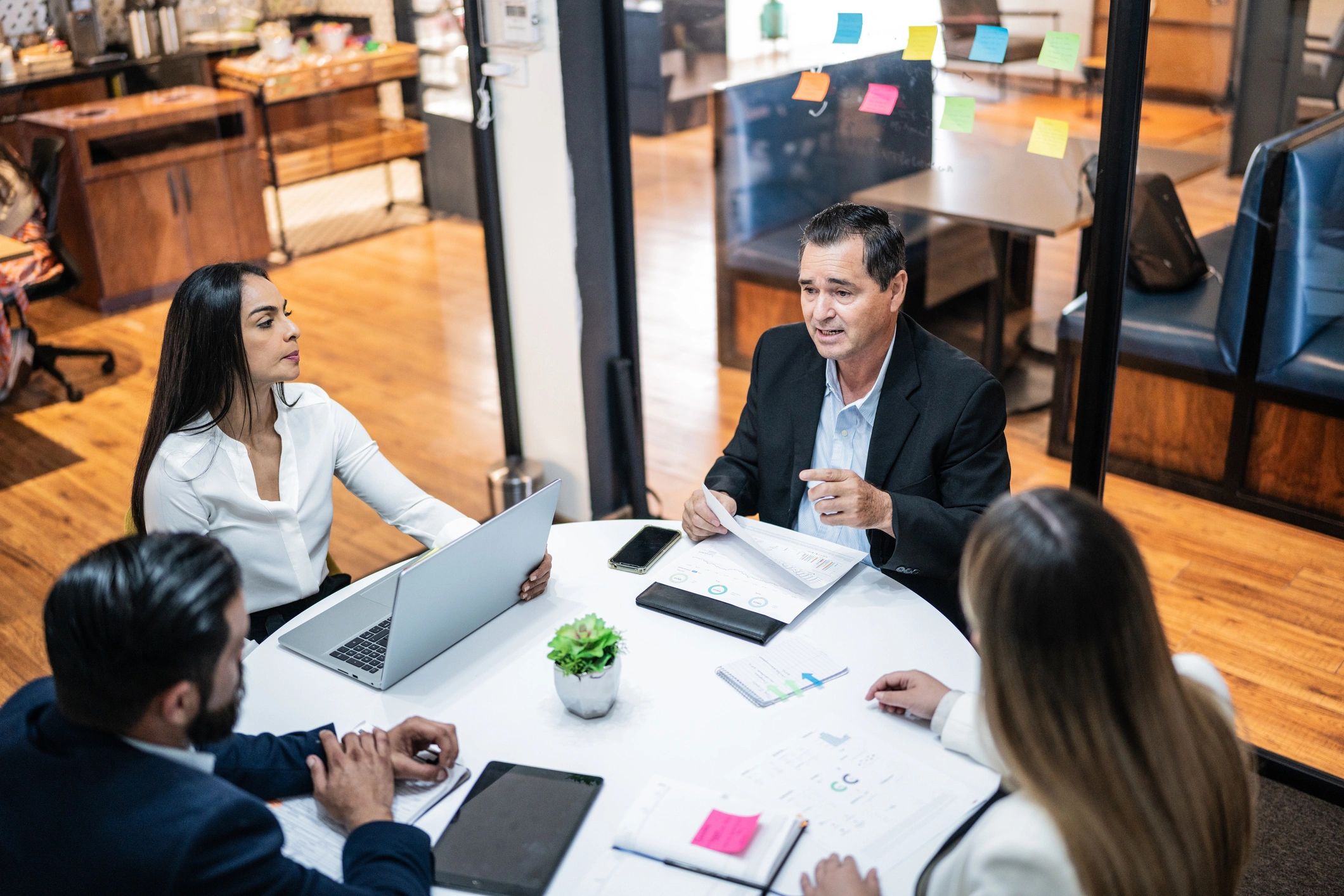 Professional planning meeting focused on retirement review
