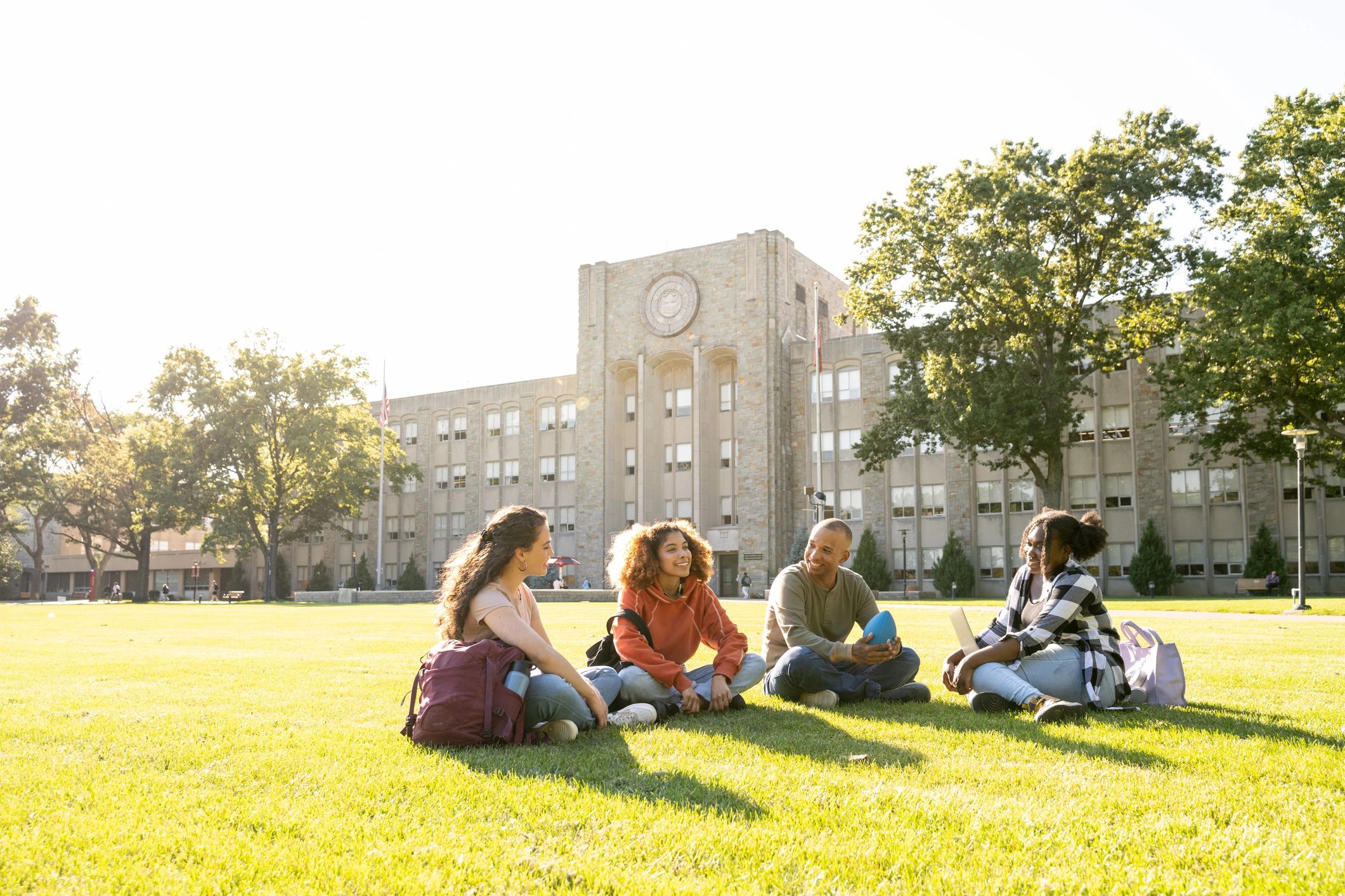 College students on campus